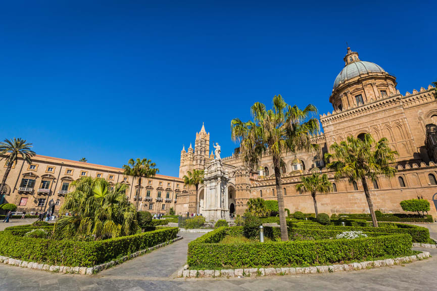 Palace of the Normans in Palermo on the island of Sicily, Italy