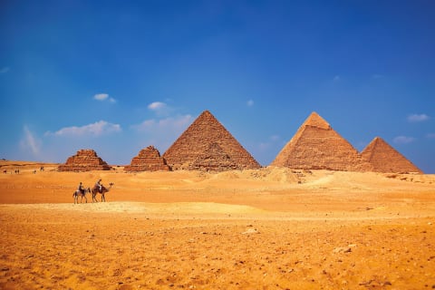 Pyramids of Egypt on the Giza Plateau