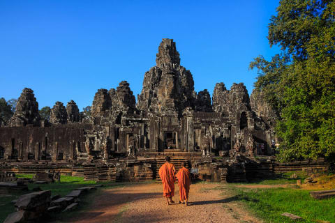 Bayon temple at Angkor Wat Complex in Cambodia