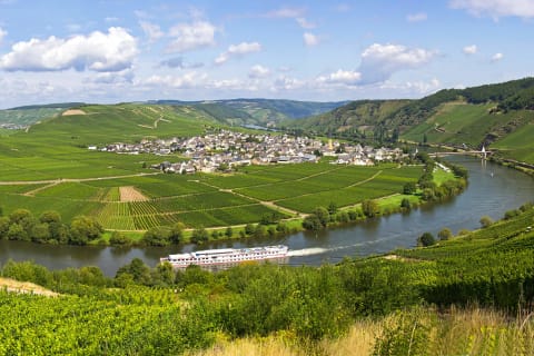 Scenic Moselle river cruise in Germany