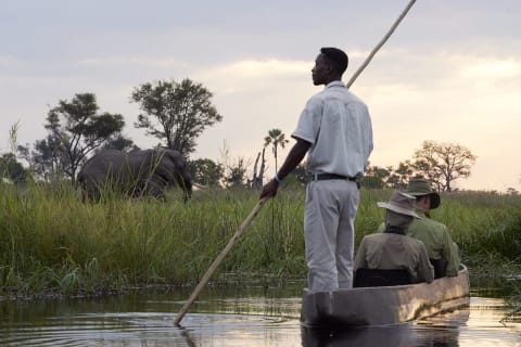 Mokoro safari in the Okavango Delta, Botswana